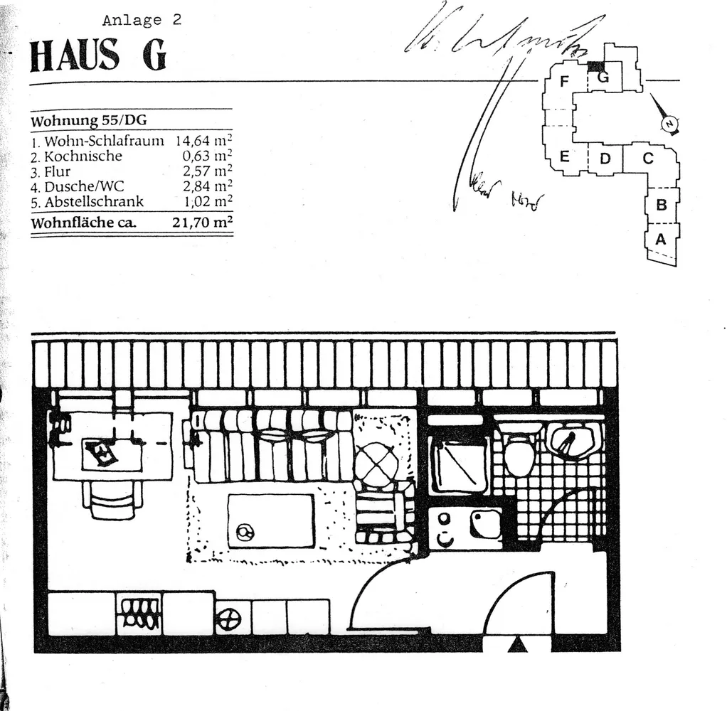 1 room apartment with 22 m² in Cologne – Photo 1