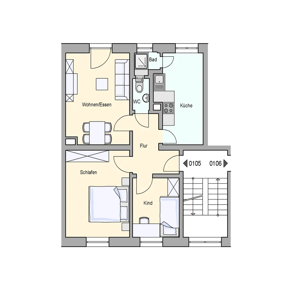 3 Zimmer Wohnung mit 56 m² in Stuttgart – Bild 5