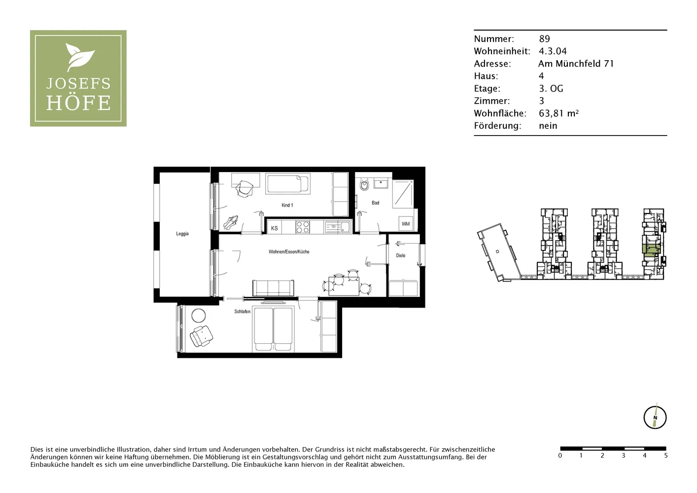 3 room apartment with 64 m² in Munich – Photo 3
