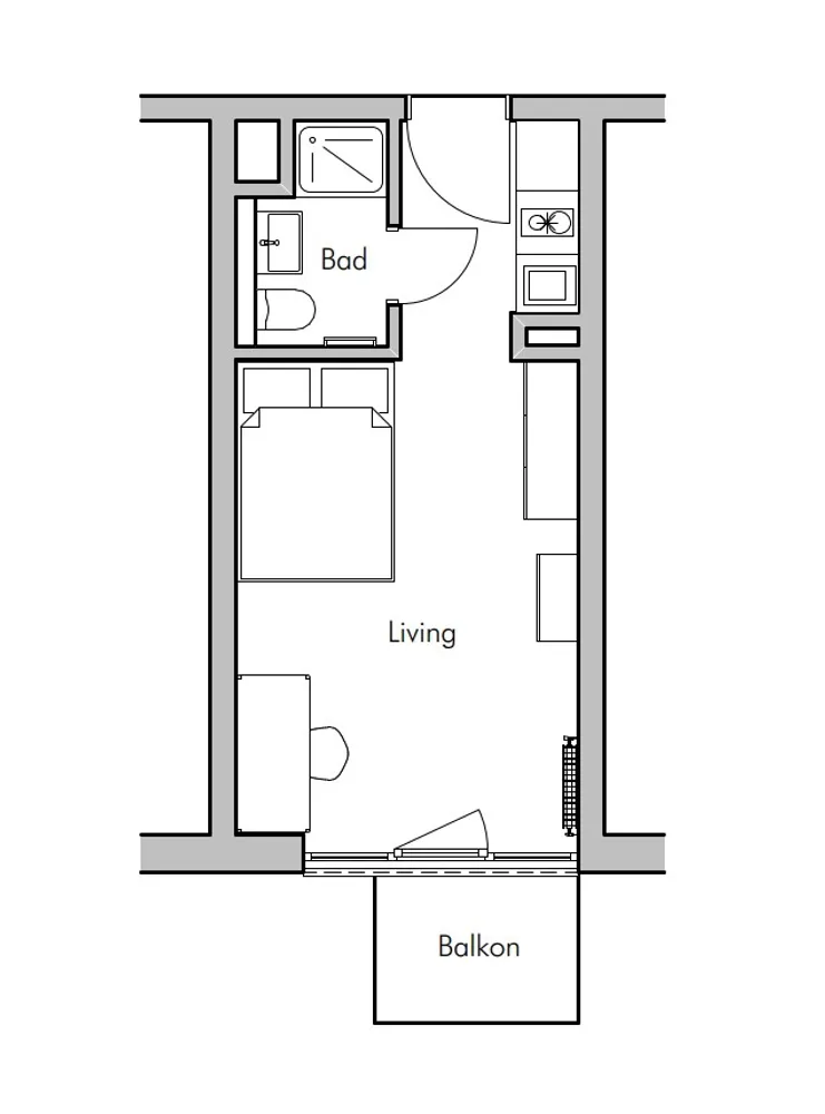 1 Zimmer Wohnung mit 23 m² in Regensburg – Bild 8