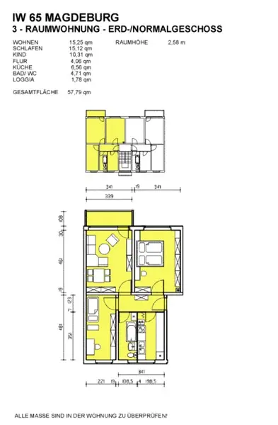 3 Zimmer Wohnung mit 59 m² in Dresden – Bild 7