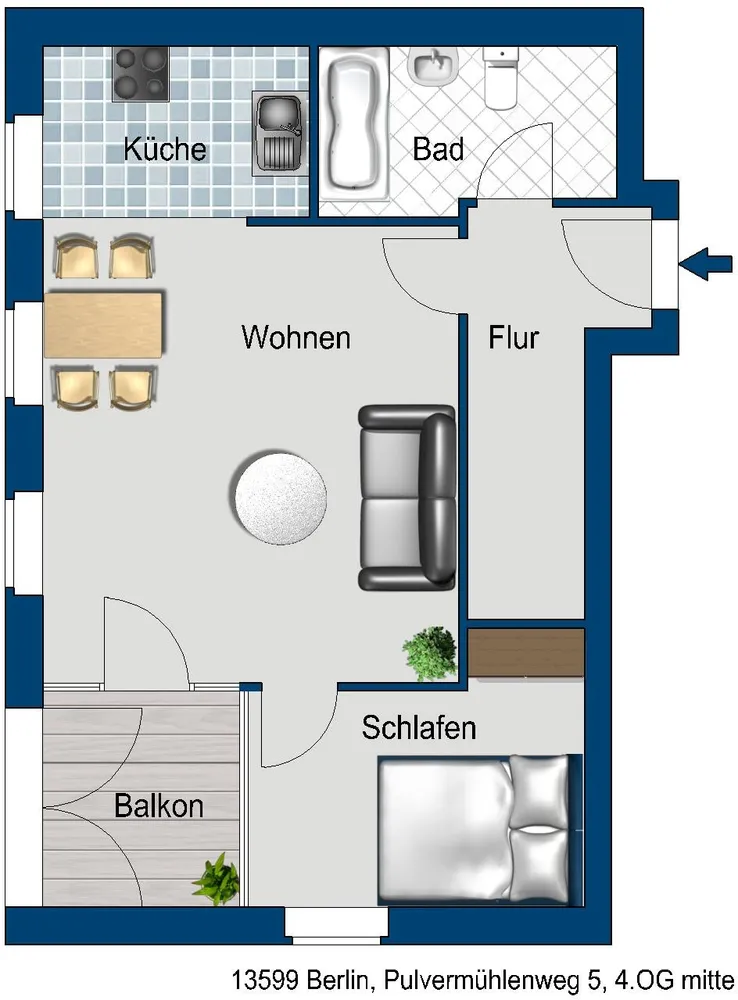 2 Zimmer Wohnung mit 48 m² in Berlin – Bild 2