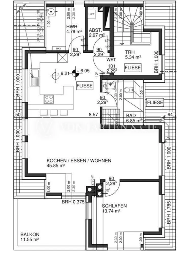 3 Zimmer Wohnung mit 91 m² in Hamburg – Bild 2