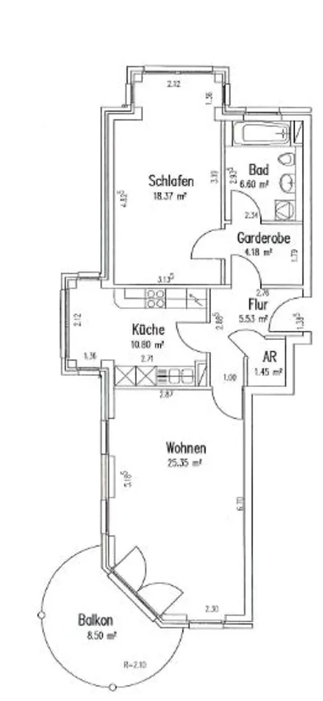 2 Zimmer Wohnung mit 74 m² in Berlin – Bild 3