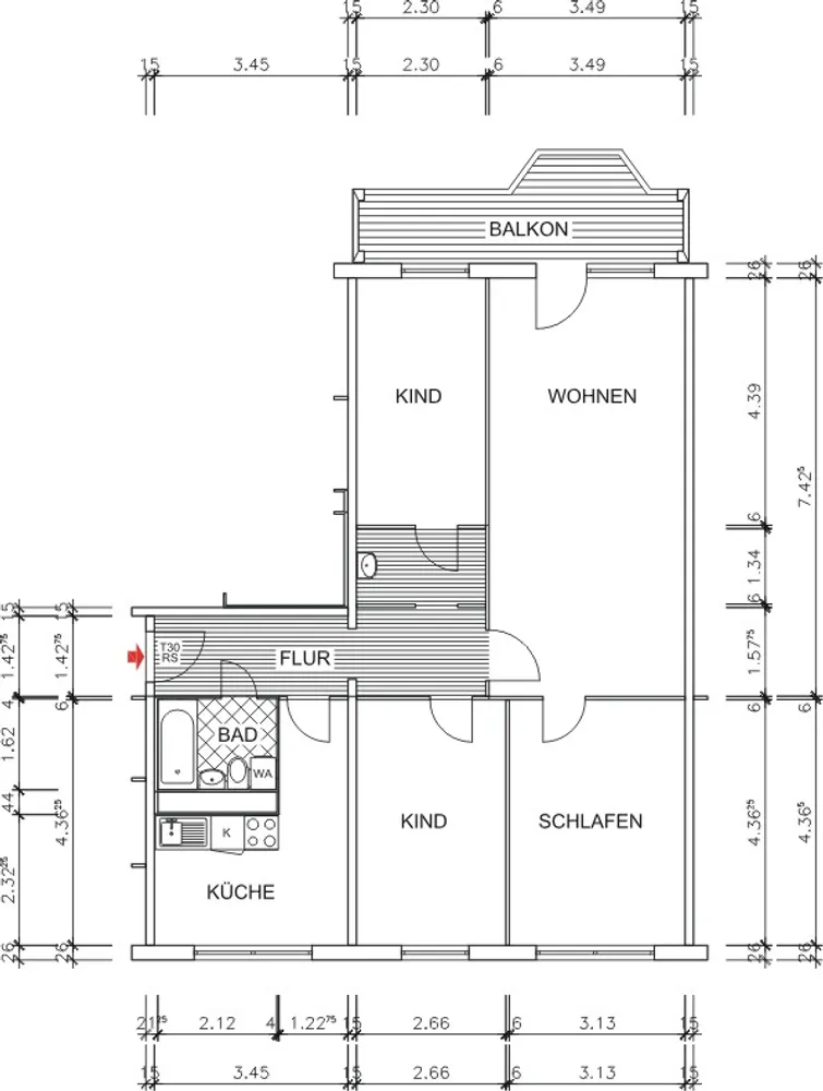 4 room apartment with 90 m² in Chemnitz – Photo 3