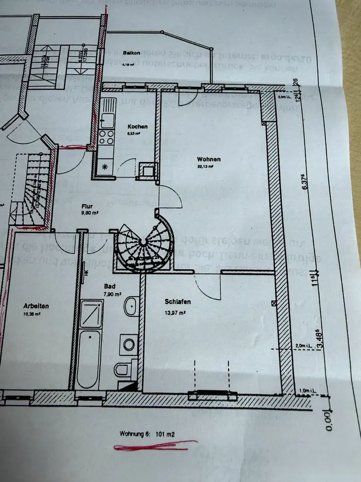 5 Zimmer Wohnung mit 101 m² in Freiberg – Bild 4