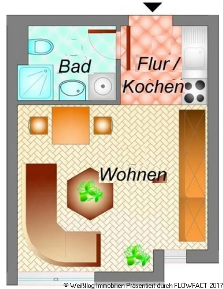 1 room apartment with 24 m² in Chemnitz – Photo 2