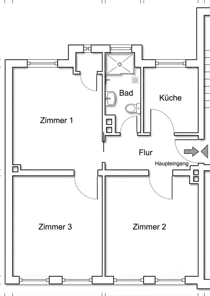 3 Zimmer Wohnung mit 52 m² in Hannover – Bild 5