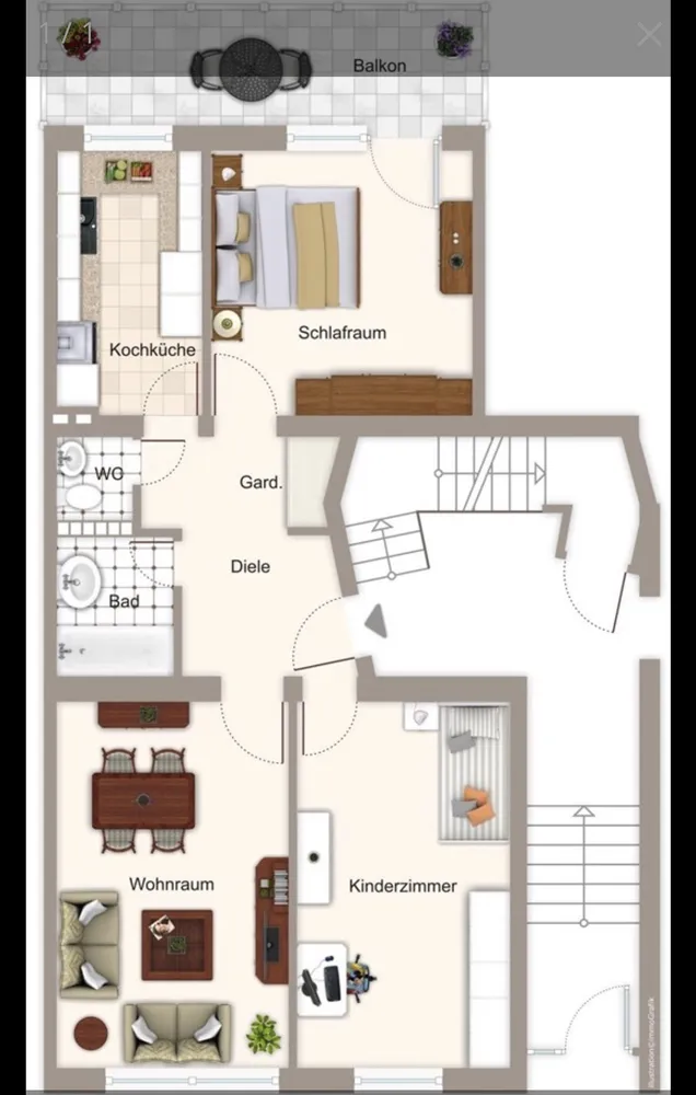 3 Zimmer Wohnung mit 70 m² in Düsseldorf – Bild 1