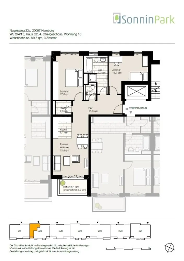 3 Zimmer Wohnung mit 90 m² in Hamburg – Bild 9