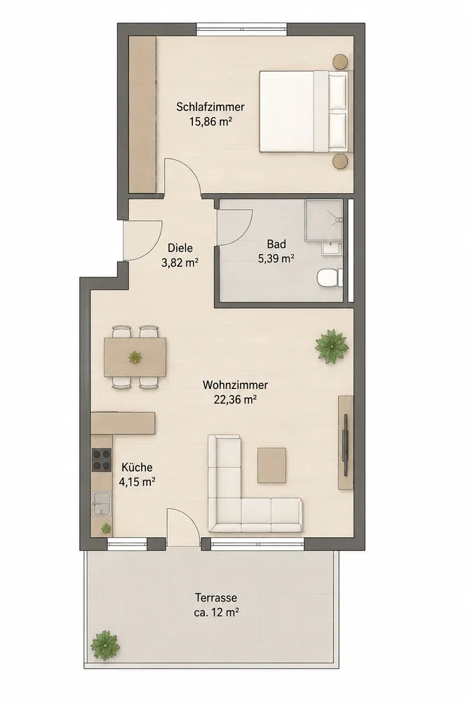 2 Zimmer Wohnung mit 56 m² in Essen – Bild 5