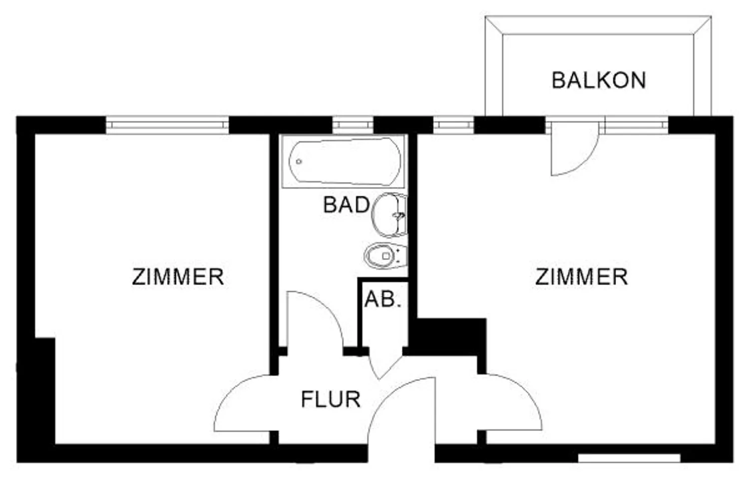 3 room apartment with 39 m² in Duisburg – Photo 2