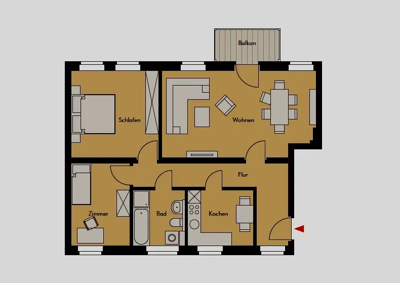 3 Zimmer Wohnung mit 80 m² in Merseburg – Bild 5
