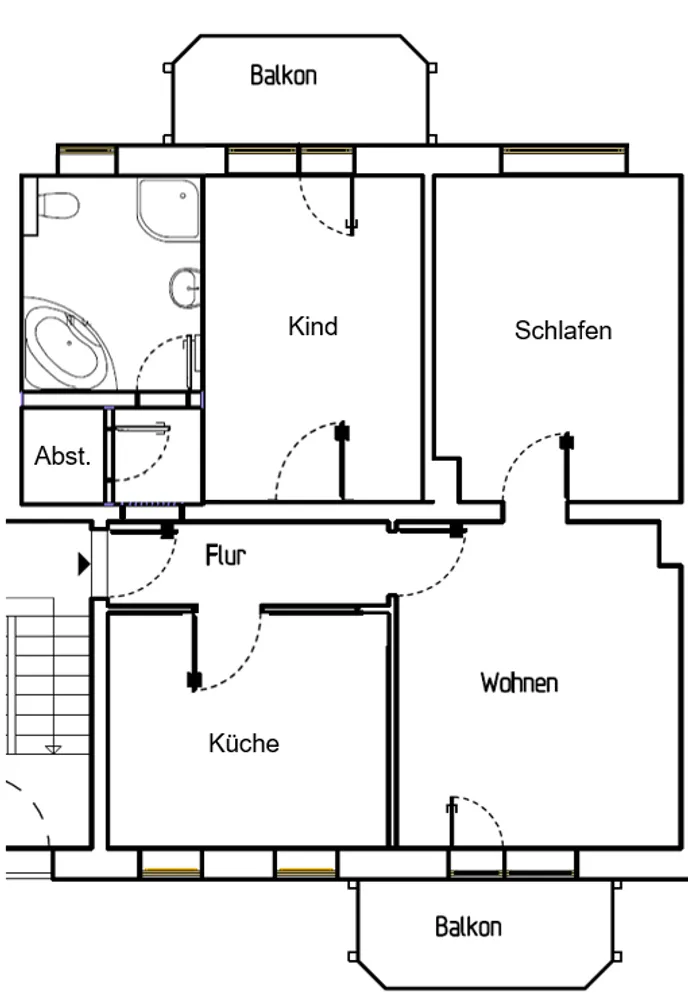 3 room apartment with 78 m² in Mühlhausen – Photo 4