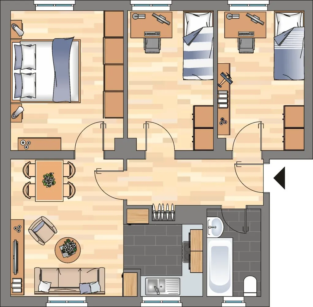 3 Zimmer Wohnung mit 50 m² in Wilhelmshaven – Bild 2