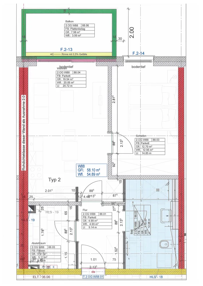 2 Zimmer Wohnung mit 57 m² in Rostock – Bild 2
