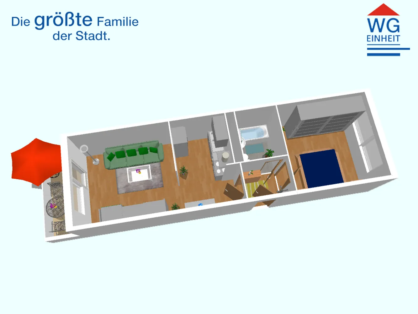 2 Zimmer Wohnung mit 41 m² in Chemnitz – Bild 1