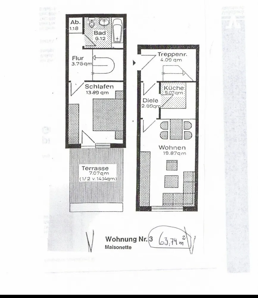2 Zimmer Wohnung mit 64 m² in Passau – Bild 2