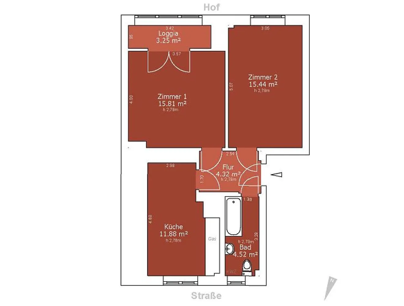 2 Zimmer Wohnung mit 52 m² in Dresden – Bild 2