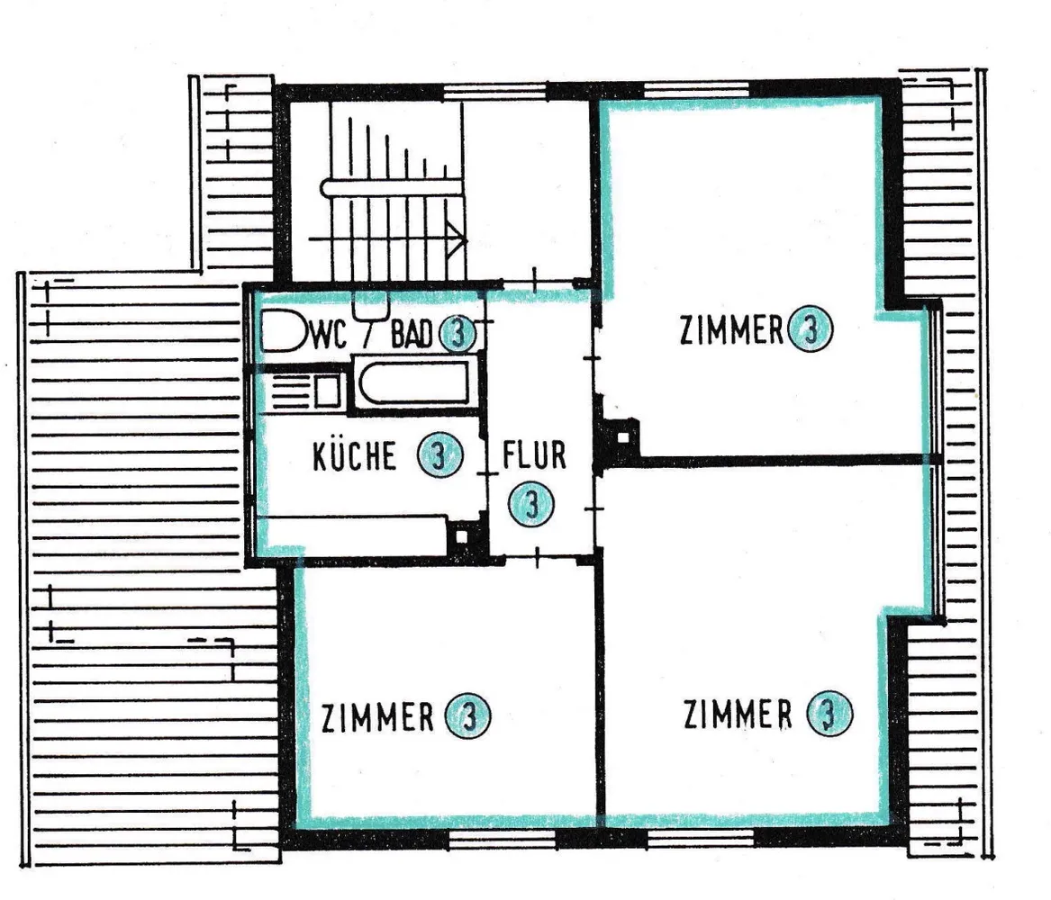 3 Zimmer Wohnung mit 57 m² in Stuttgart – Bild 3