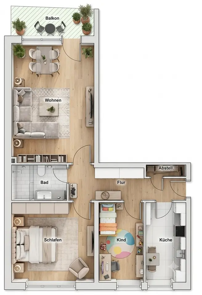 3 Zimmer Wohnung mit 71 m² in Moers – Bild 7