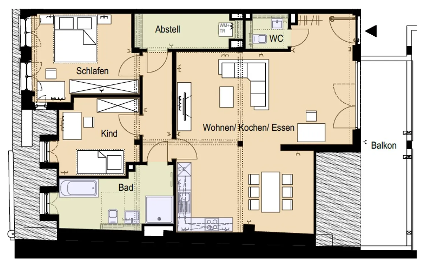 3 Zimmer Wohnung mit 119 m² in Augsburg – Bild 4