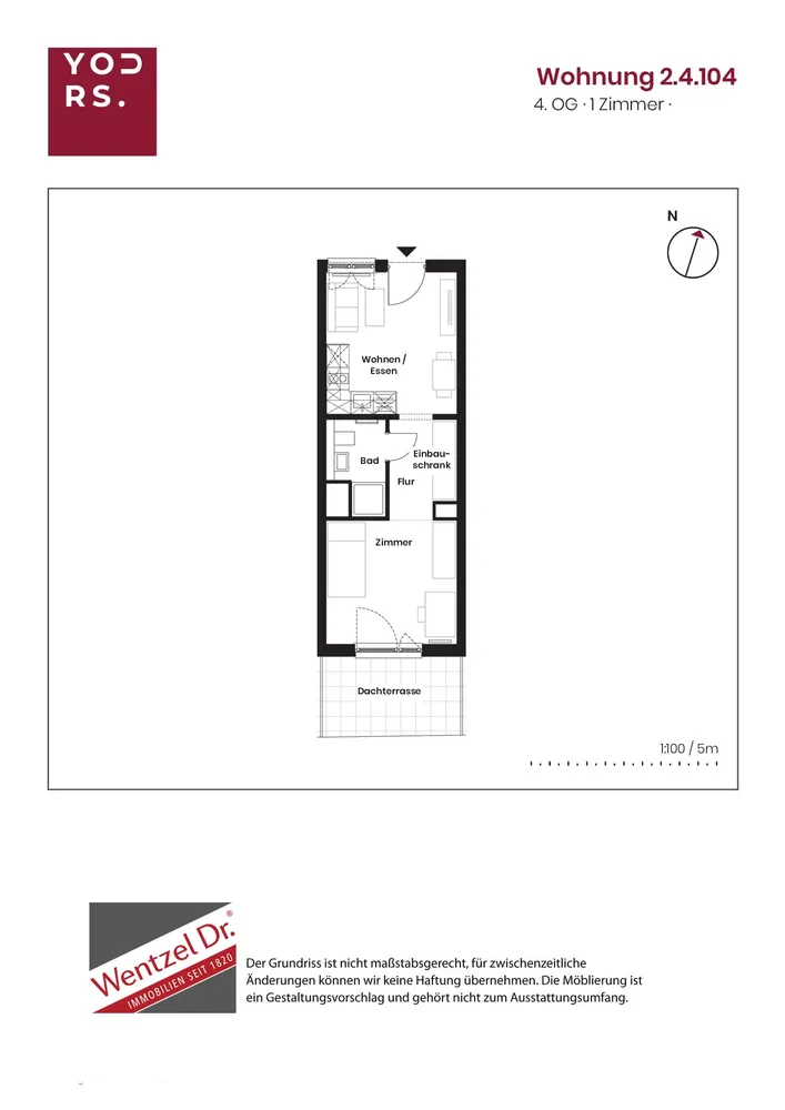 1 Zimmer Wohnung mit 34 m² in Hamburg – Bild 7