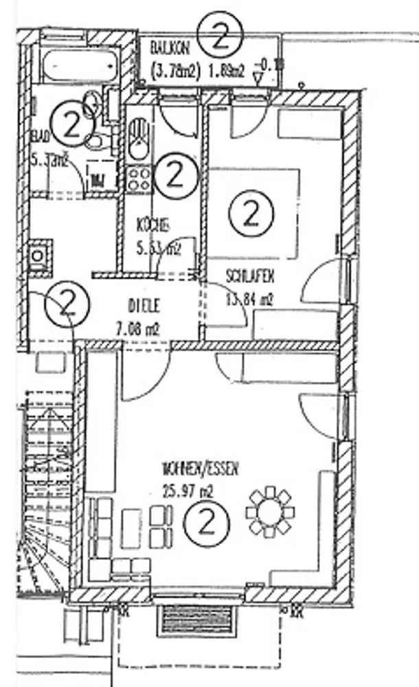 2 Zimmer Wohnung mit 60 m² in Dresden – Bild 2