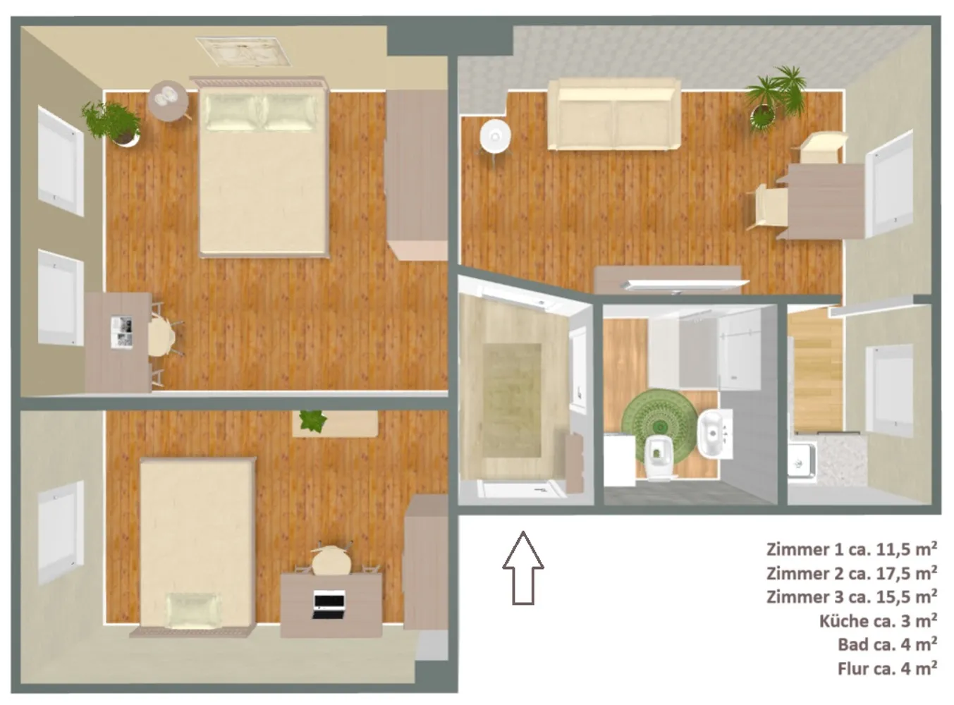 3 Zimmer Wohnung mit 60 m² in Halle (Saale) – Bild 5