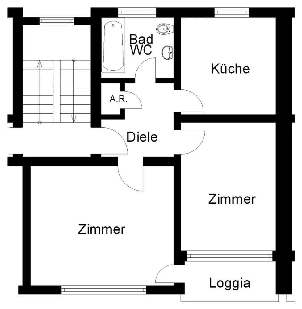 2 Zimmer Wohnung mit 59 m² in Osnabrück – Bild 2