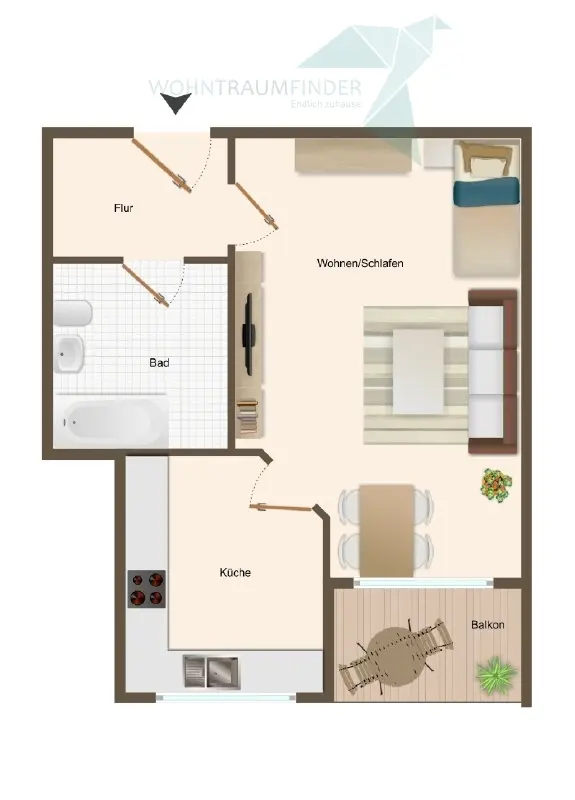 Studio mit 31 m² in Zwickau – Bild 9