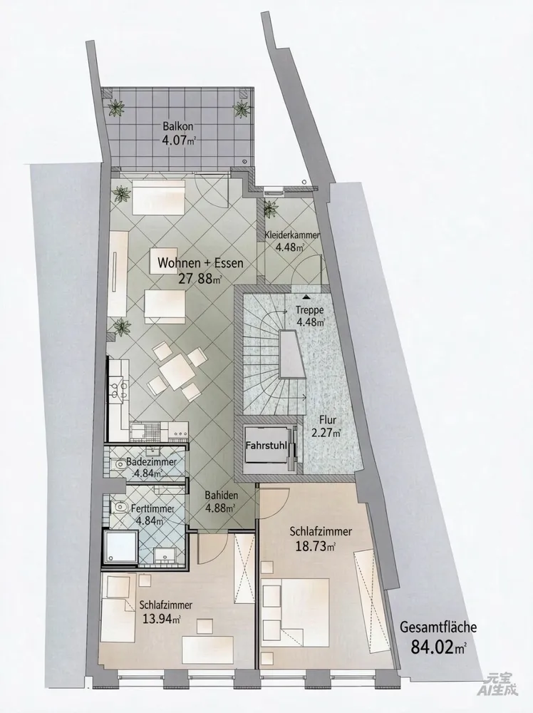 3 Zimmer Wohnung mit 84 m² in Düsseldorf – Bild 12