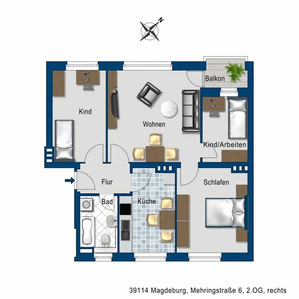 4 Zimmer Wohnung mit 71 m² in Magdeburg – Bild 10