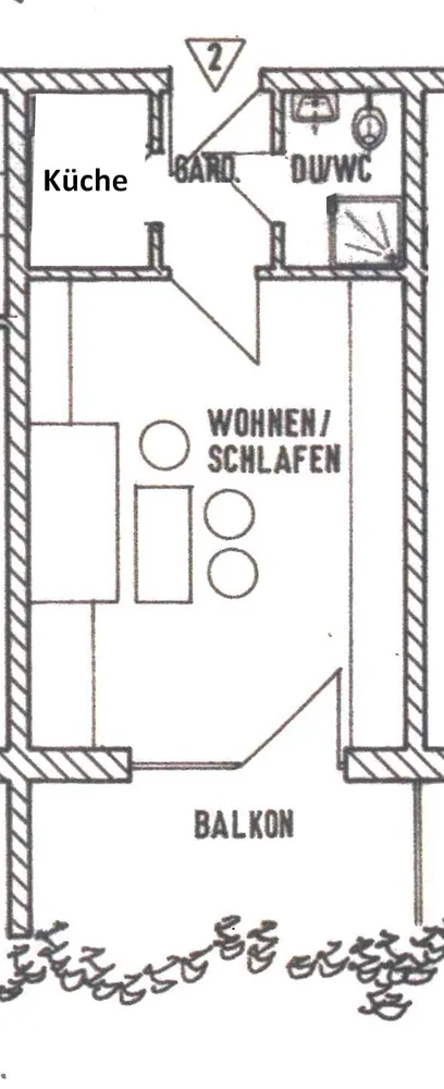 1 Zimmer Wohnung mit 32 m² in Regensburg – Bild 2