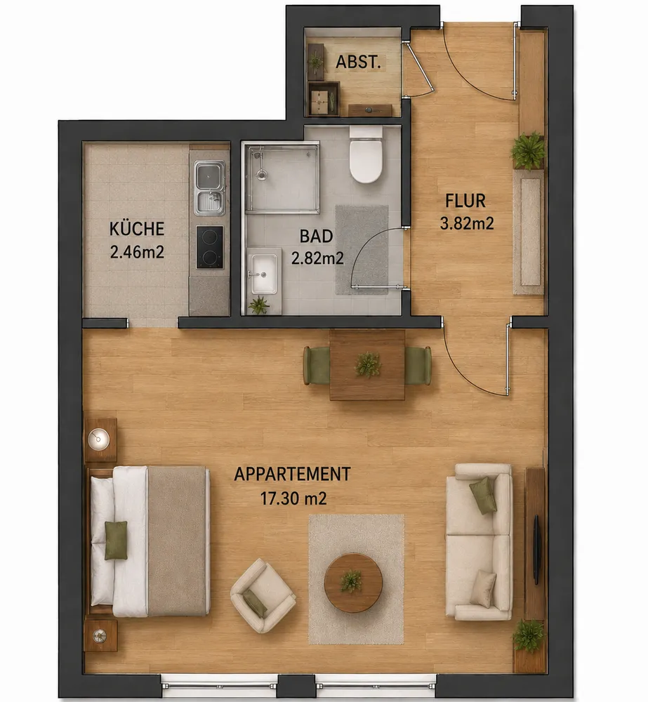 1 Zimmer Wohnung mit 27 m² in Nürnberg – Bild 6