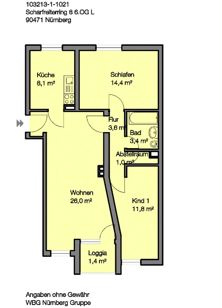 3 Zimmer Wohnung mit 70 m² in Nürnberg – Bild 4