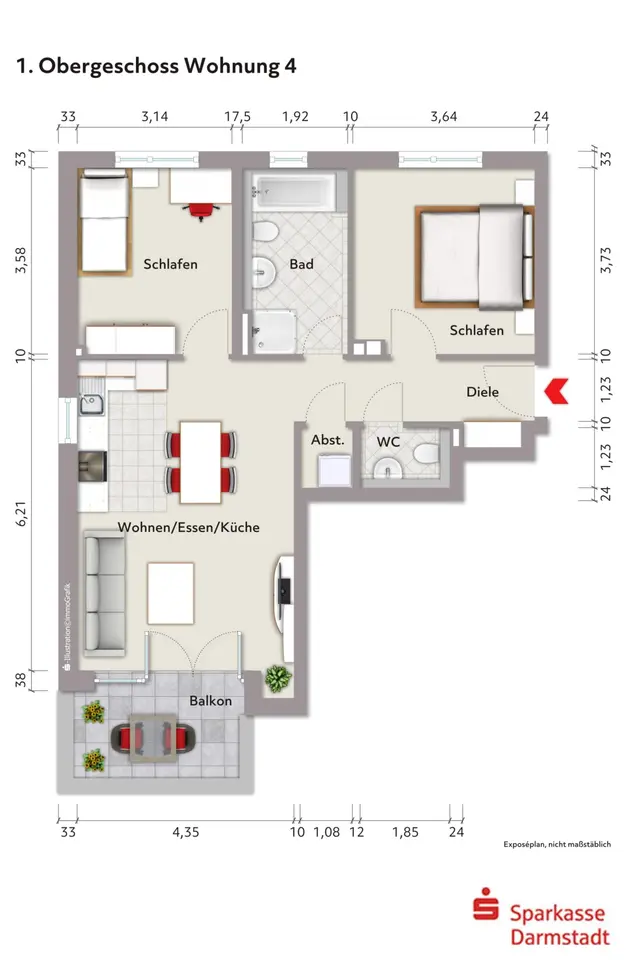 3 Zimmer Wohnung mit 73 m² in Mainz – Bild 7