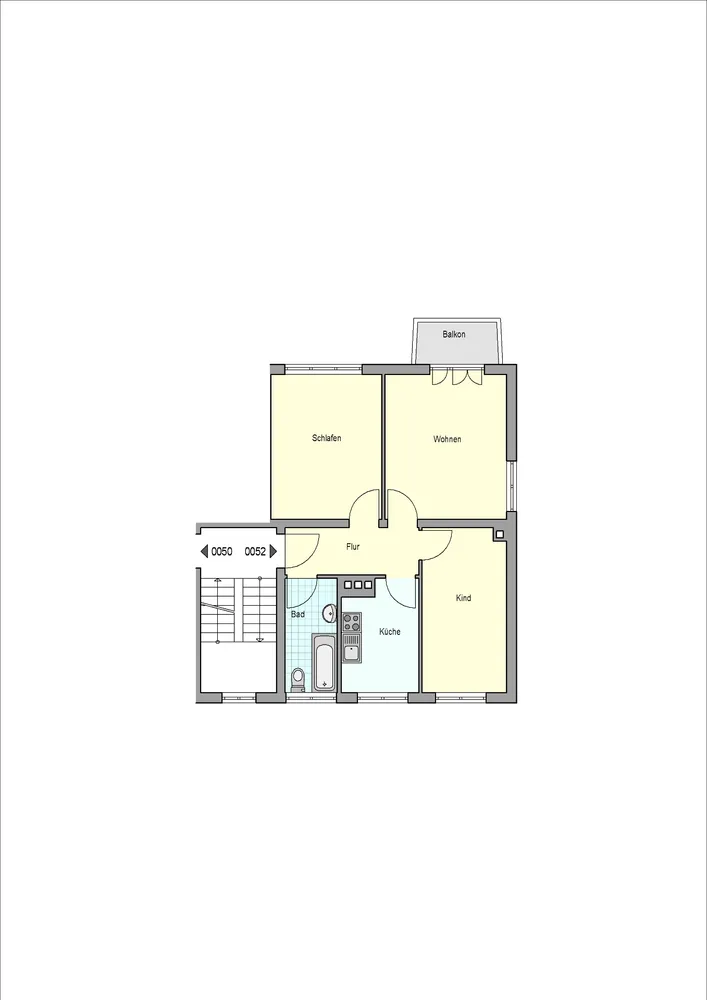 3 Zimmer Wohnung mit 62 m² in Esslingen am Neckar – Bild 1