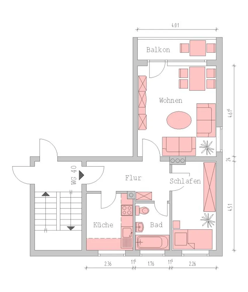 2 Zimmer Wohnung mit 47 m² in Wedel – Bild 4