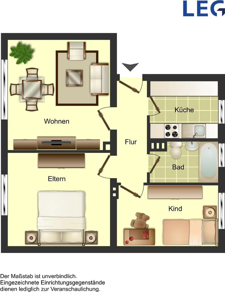 3 Zimmer Wohnung mit 61 m² in Ibbenbüren – Bild 3