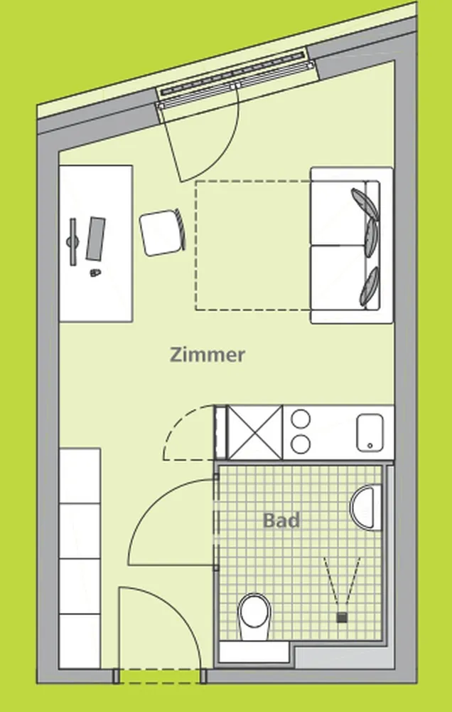 1 Zimmer Wohnung mit 25 m² in Köln – Bild 6