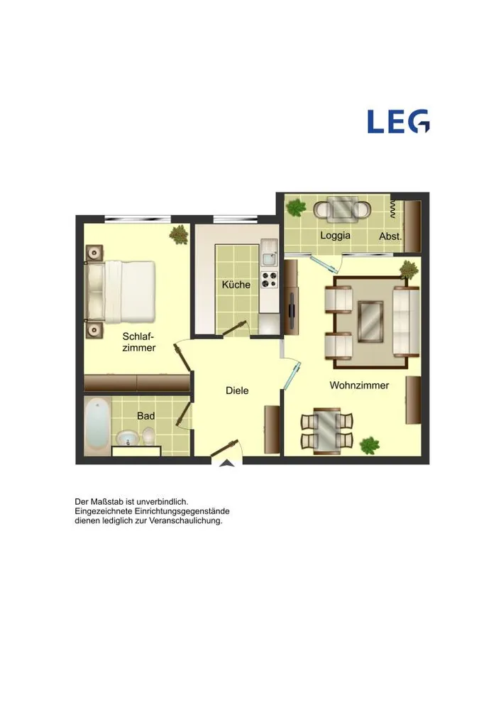 2 room apartment with 61 m² in Cologne – Photo 1