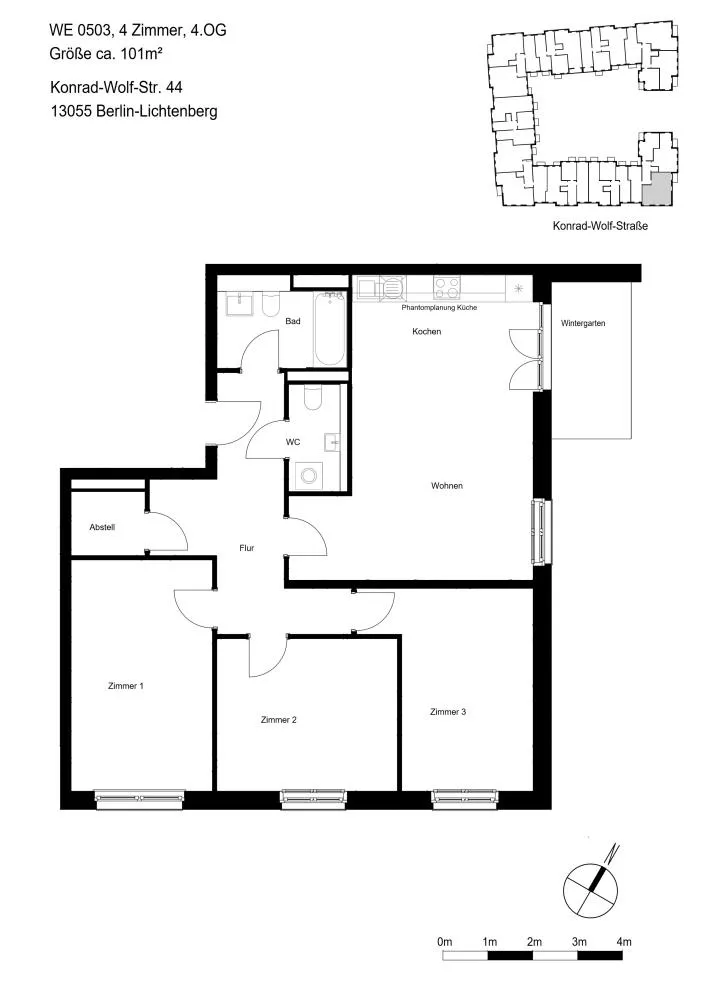 4 Zimmer Wohnung mit 101 m² in Berlin – Bild 2