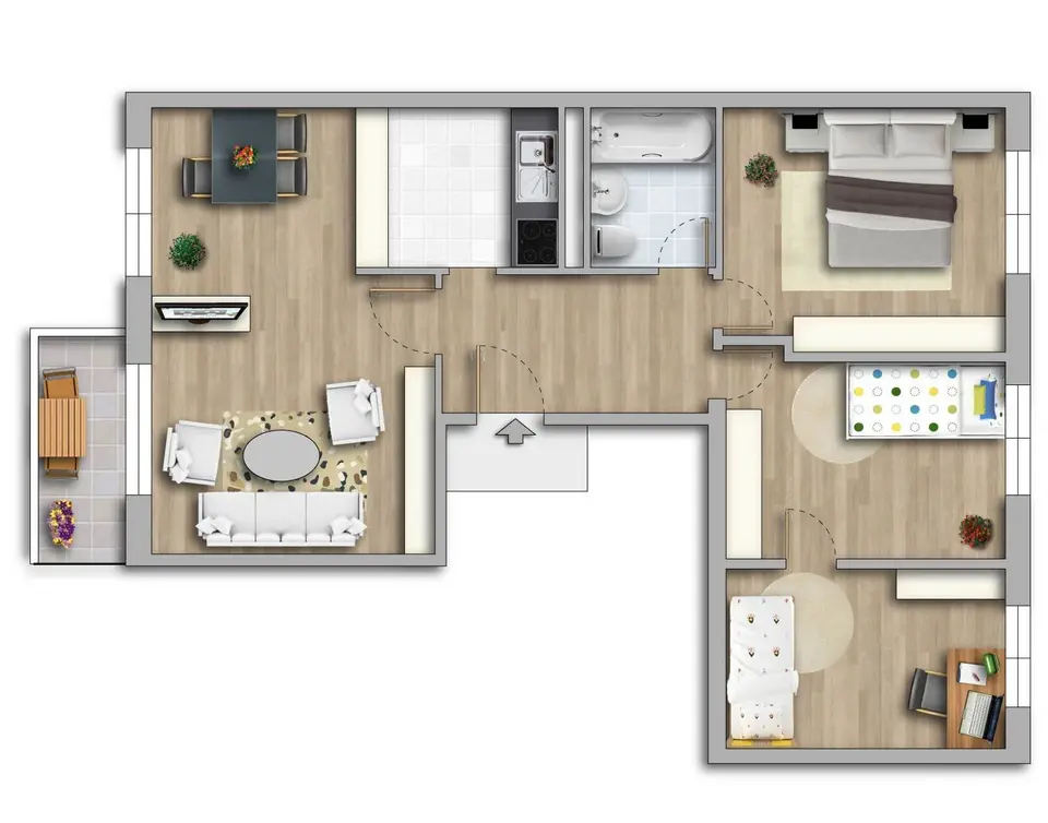 4 Zimmer Wohnung mit 64 m² in Halle (Saale) – Bild 5