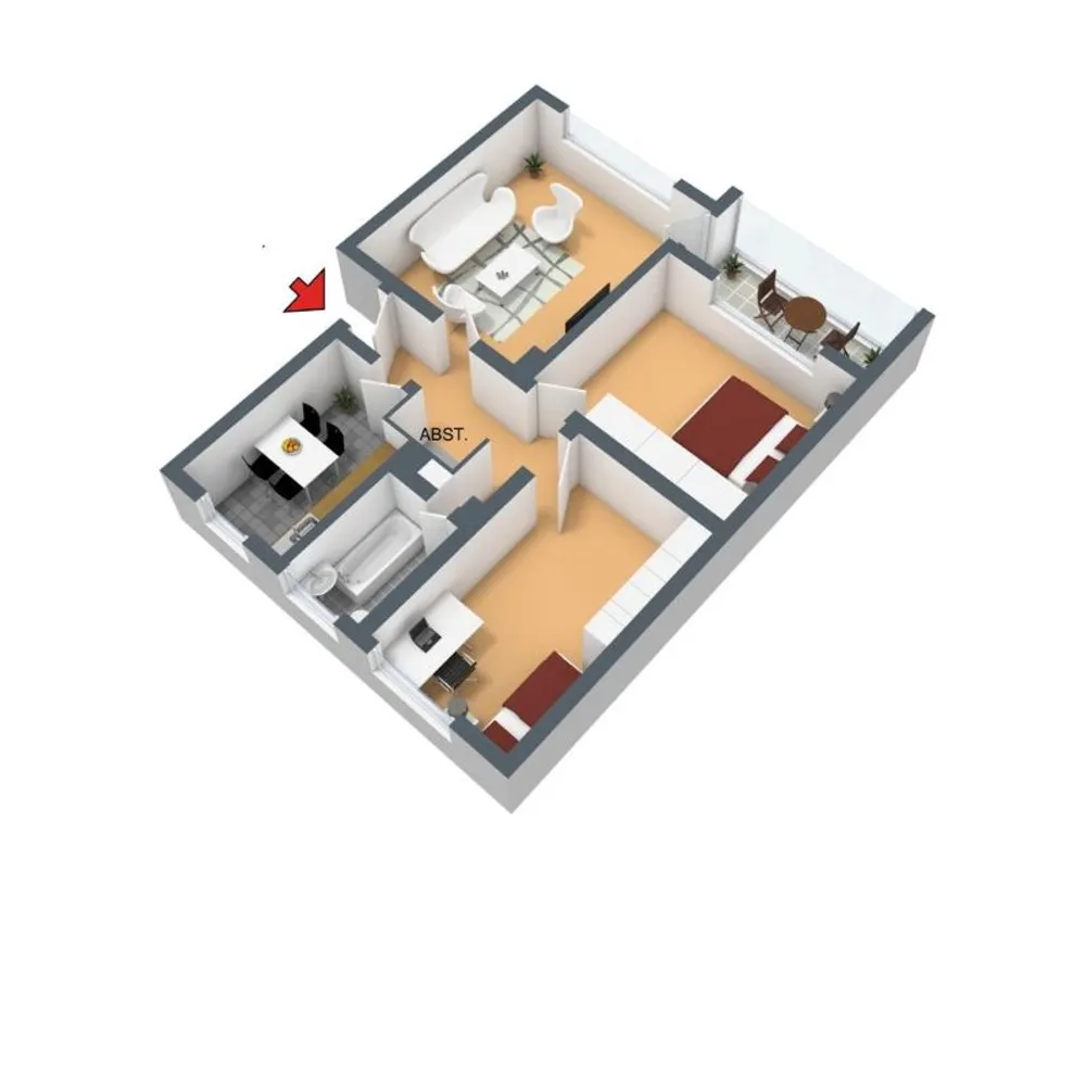 3 Zimmer Wohnung mit 74 m² in Hagen – Bild 1