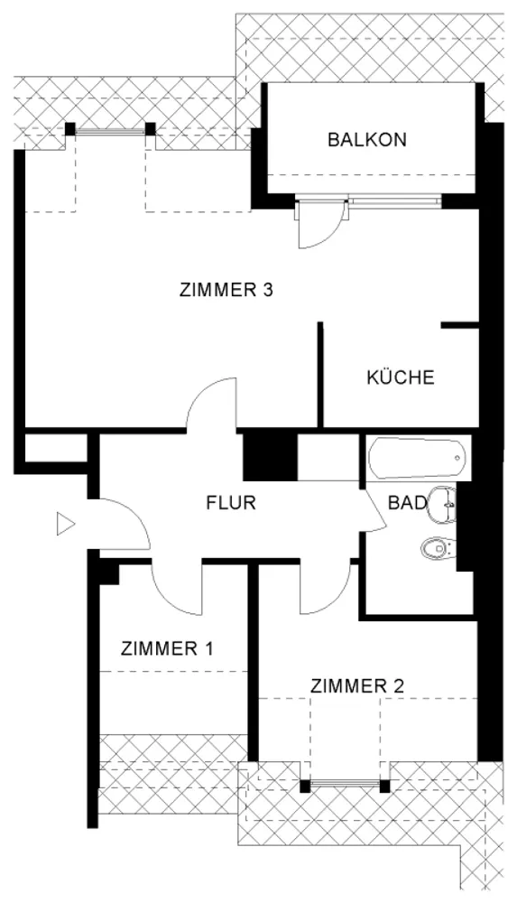 2 Zimmer Wohnung mit 55 m² in Nürnberg – Bild 3