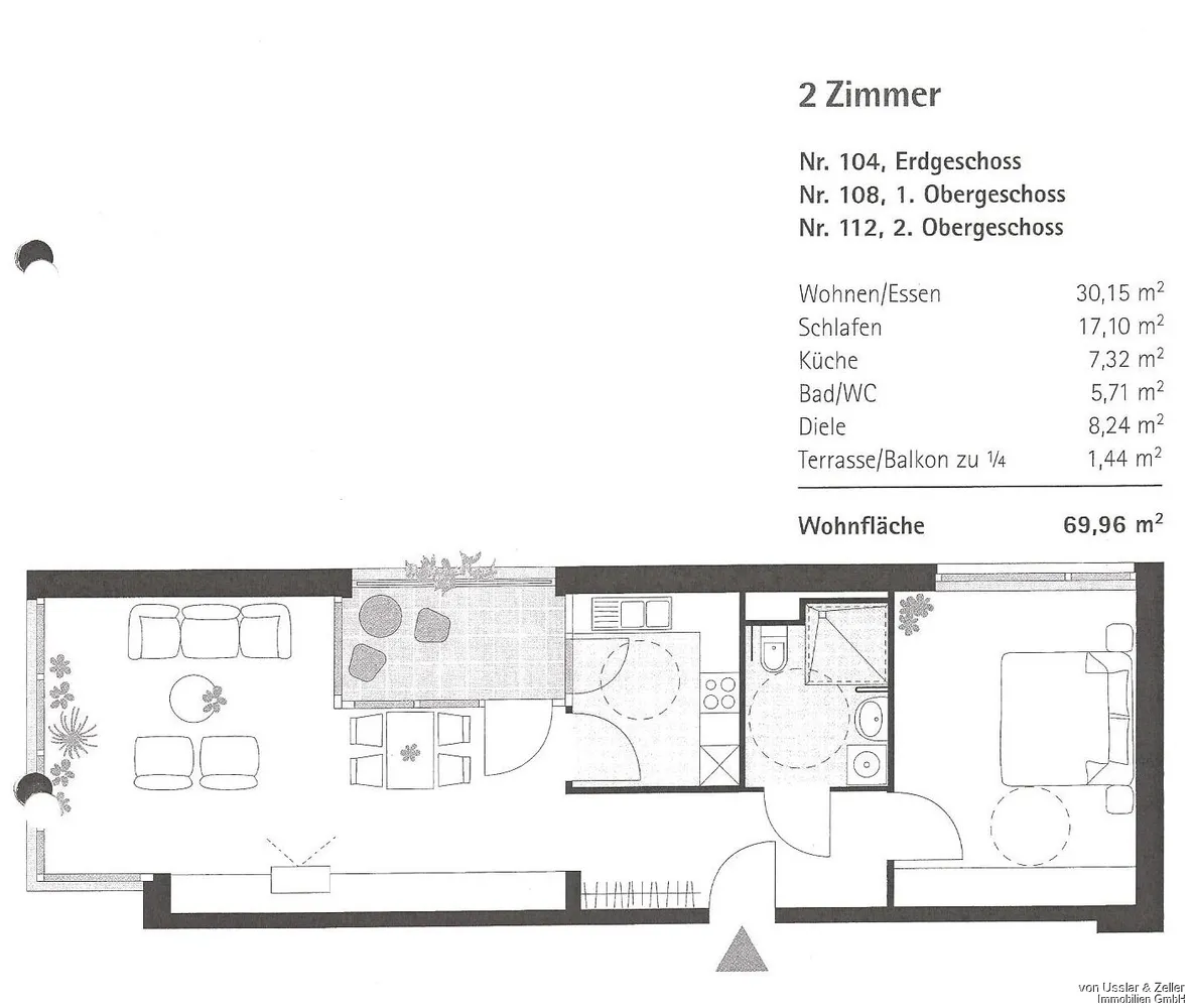 2 Zimmer Wohnung mit 70 m² in Stuttgart – Bild 2