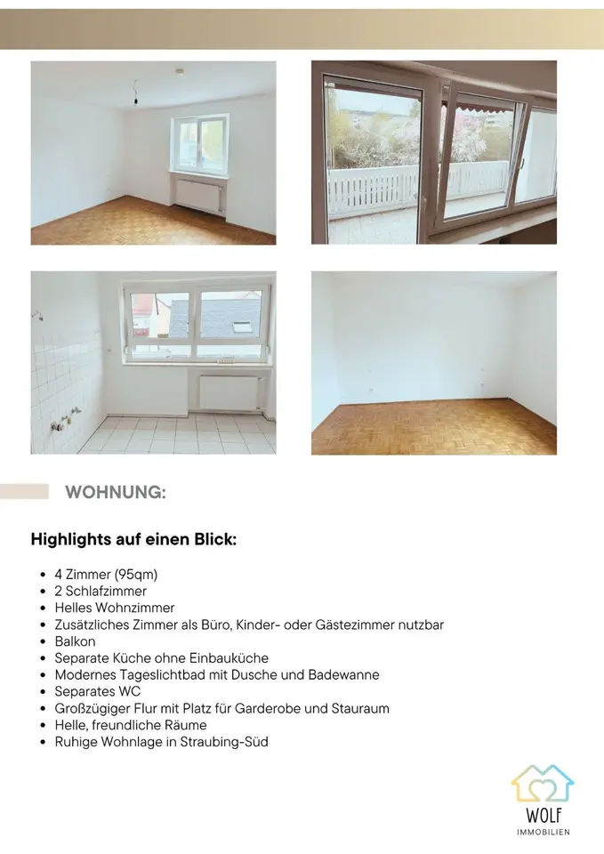 4 Zimmer Wohnung mit 95 m² in Straubing – Bild 1
