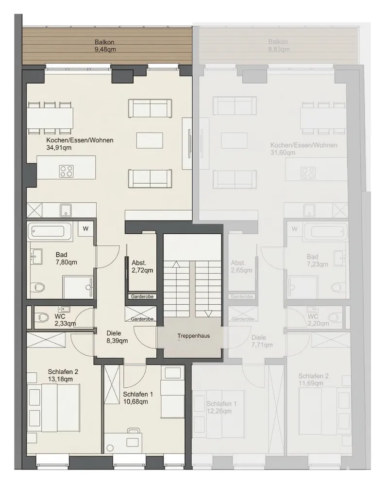 3 Zimmer Wohnung mit 85 m² in Münster – Bild 3