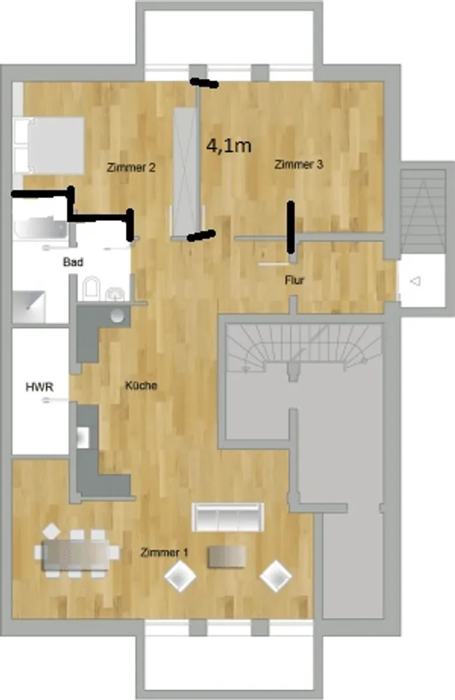 3 Zimmer Wohnung mit 117 m² in Elmshorn – Bild 3